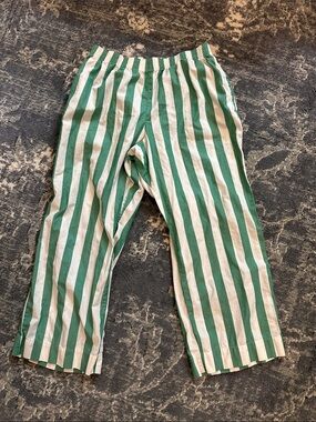 Women’s Green and White Striped Petite Pajama Pants Old Navy